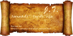 Januskó Terézia névjegykártya